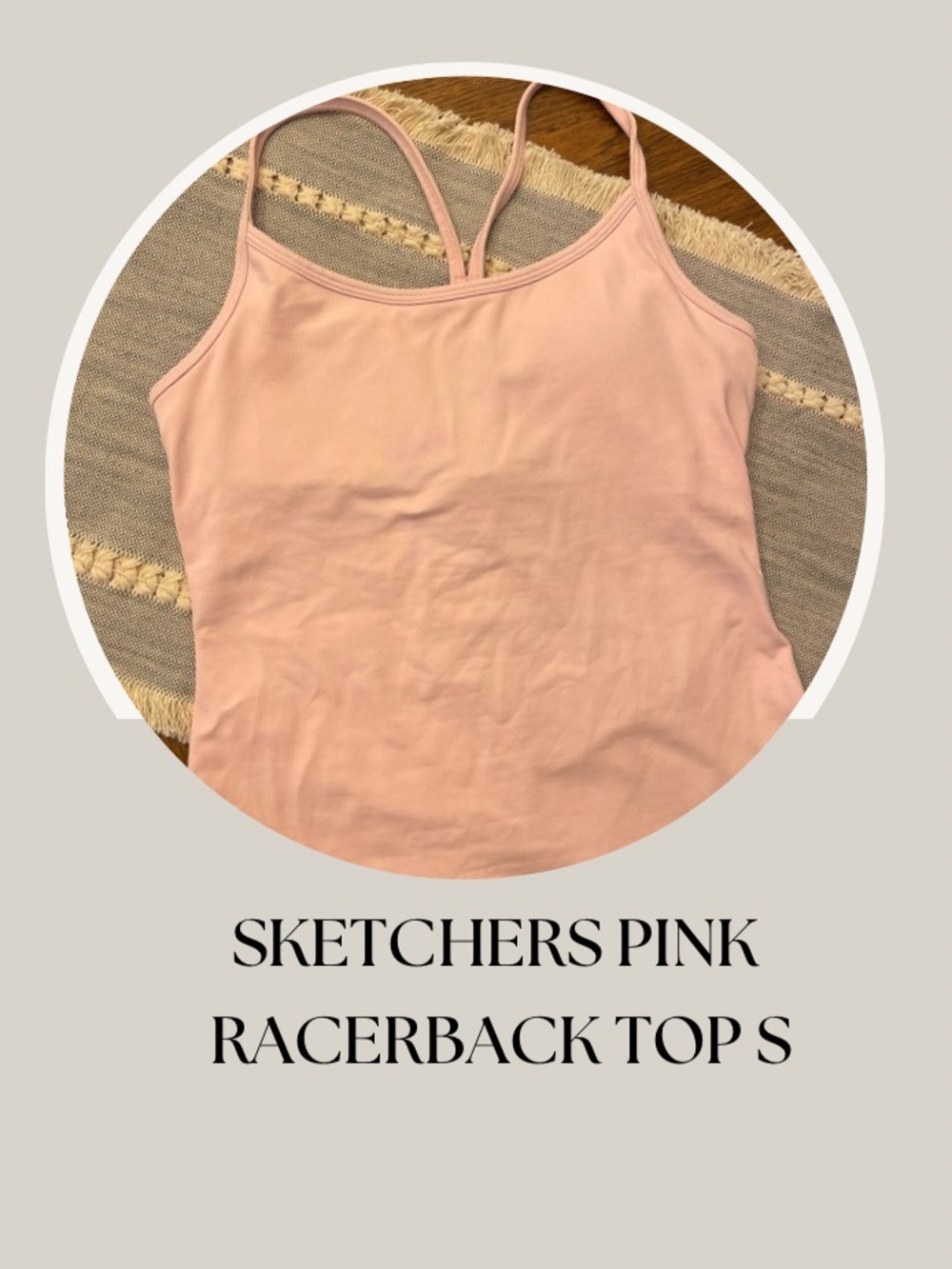 SKETCHERS PINK RACERBACK TOP S